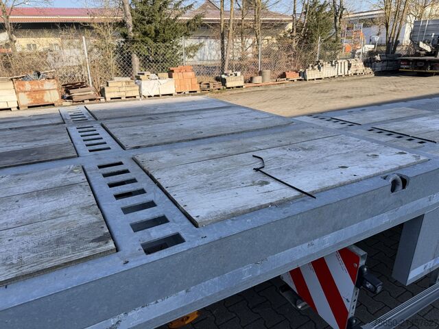 Remorque surbaissée Möslein STO 3 Schwebheim  3 Achs Satteltieflader Plato 45 t GGfür Fertigteile, Baumaschinen oder Container