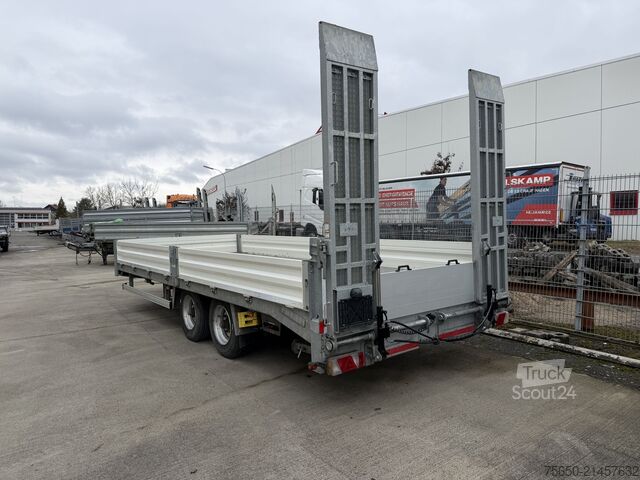 Prikolica z nizko platformo  tt  Tandemtieflader, hydr. Rampen, wenig Benutzt