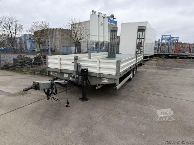 Prikolica z nizko platformo  tt  Tandemtieflader, hydr. Rampen, wenig Benutzt