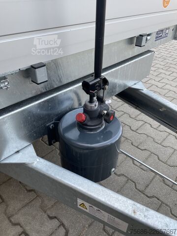 Trojsmerný sklápačský príves Saris K3 306 170 2700 2 Alu-Schienen 2,7T