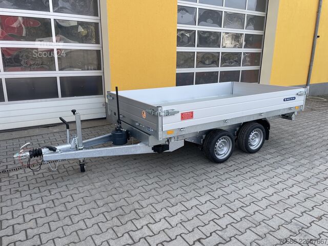 Trojsmerný sklápačský príves Saris K3 306 170 2700 2 Alu-Schienen 2,7T