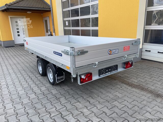 Trojsmerný sklápačský príves Saris K3 306 170 2700 2 Alu-Schienen 2,7T