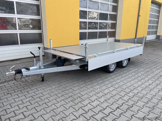 Trojsmerný sklápačský príves Saris K3 306 170 2700 2 Alu-Schienen 2,7T