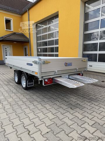 Trojsmerný sklápačský príves Saris K3 306 170 2700 2 Alu-Schienen 2,7T