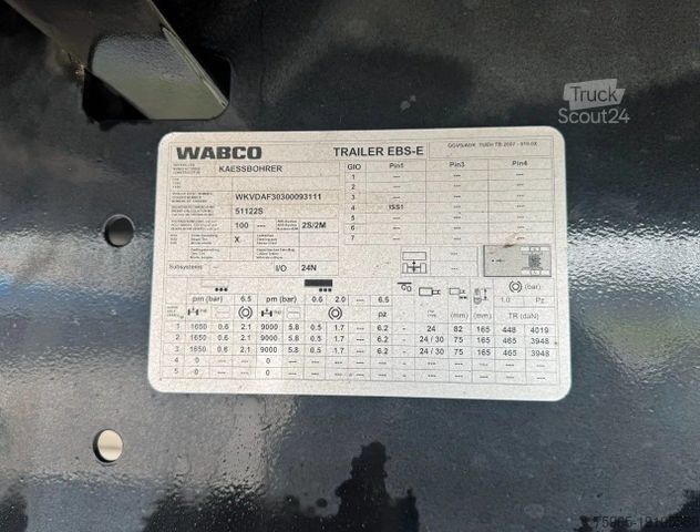 Open semitrailer with tarp  Other KAESSBOHRER  MAXIMA   DRUM BRAKES     SLID