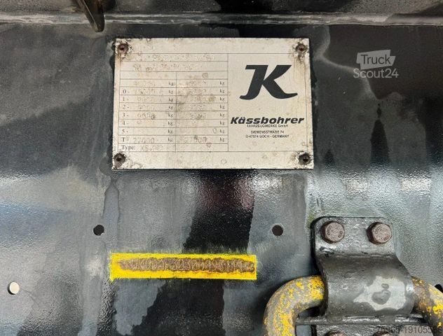 Open semitrailer with tarp  Other KAESSBOHRER  MAXIMA   DRUM BRAKES     SLID