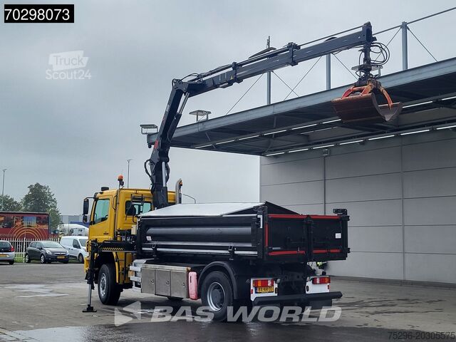 Sklápěč s jeřábem Mercedes Axor 2124 Axor 4X4 8m3 Tipper HIAB 122 B-2 HIDU...
