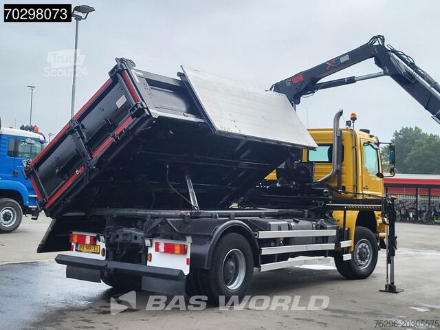 Sklápěč s jeřábem Mercedes Axor 2124 Axor 4X4 8m3 Tipper HIAB 122 B-2 HIDU...