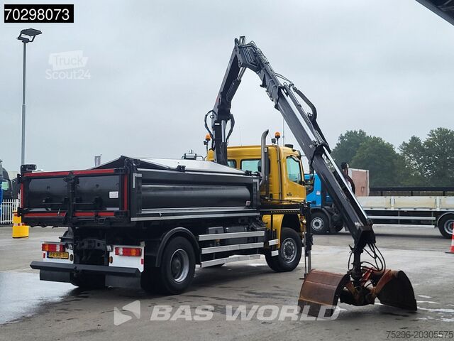 Sklápěč s jeřábem Mercedes Axor 2124 Axor 4X4 8m3 Tipper HIAB 122 B-2 HIDU...