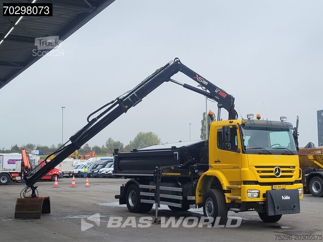 Sklápěč s jeřábem Mercedes Axor 2124 Axor 4X4 8m3 Tipper HIAB 122 B-2 HIDU...
