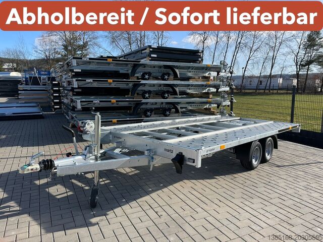 Car transporter trailer Martz® KFZ Trailer NEU Autotransporter Anhänger 4m x 2m kippbar