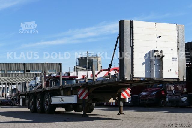 Working platform semitrailer FLIEGL SDS 350 Platto Liftachse Alu-Bordwände Runge