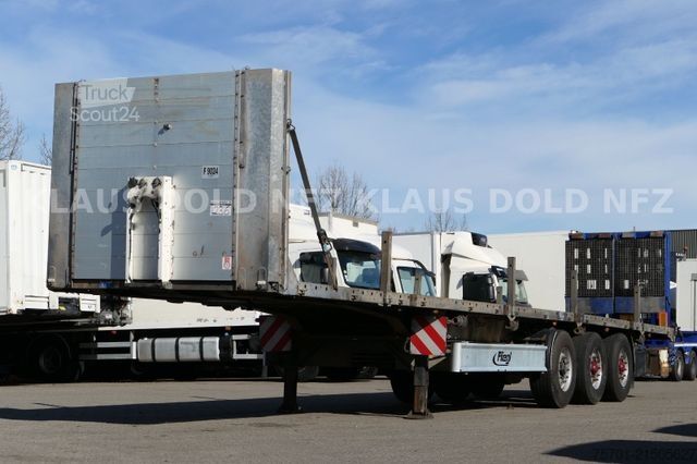 Working platform semitrailer FLIEGL SDS 350 Platto Liftachse Alu-Bordwände Runge