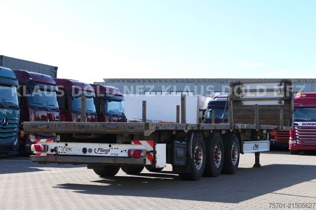 Working platform semitrailer FLIEGL SDS 350 Platto Liftachse Alu-Bordwände Runge