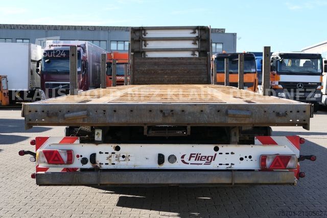 Working platform semitrailer FLIEGL SDS 350 Platto Liftachse Alu-Bordwände Runge