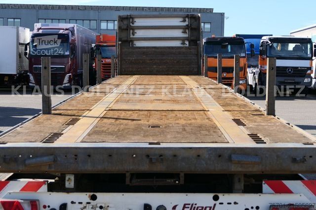 Working platform semitrailer FLIEGL SDS 350 Platto Liftachse Alu-Bordwände Runge