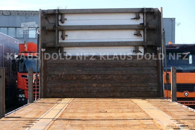 Working platform semitrailer FLIEGL SDS 350 Platto Liftachse Alu-Bordwände Runge