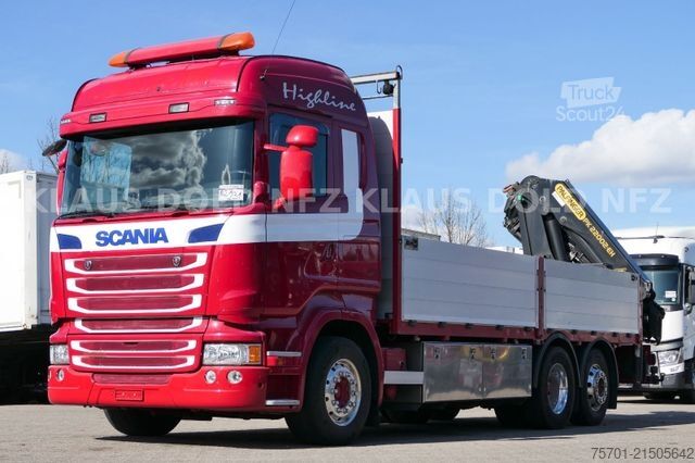 Vrachtauto met open laadbak SCANIA R 490 Pritsche Kran Palfinger Retarder Euro 6