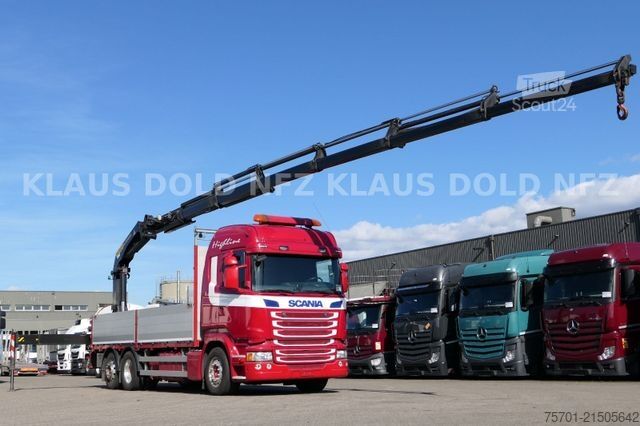 Vrachtauto met open laadbak SCANIA R 490 Pritsche Kran Palfinger Retarder Euro 6