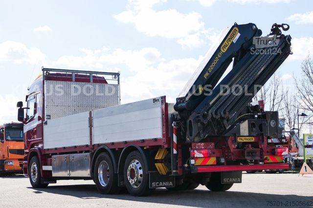 Vrachtauto met open laadbak SCANIA R 490 Pritsche Kran Palfinger Retarder Euro 6