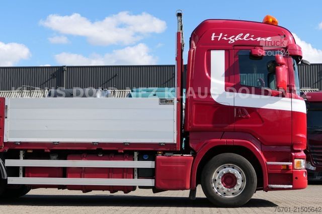 Vrachtauto met open laadbak SCANIA R 490 Pritsche Kran Palfinger Retarder Euro 6