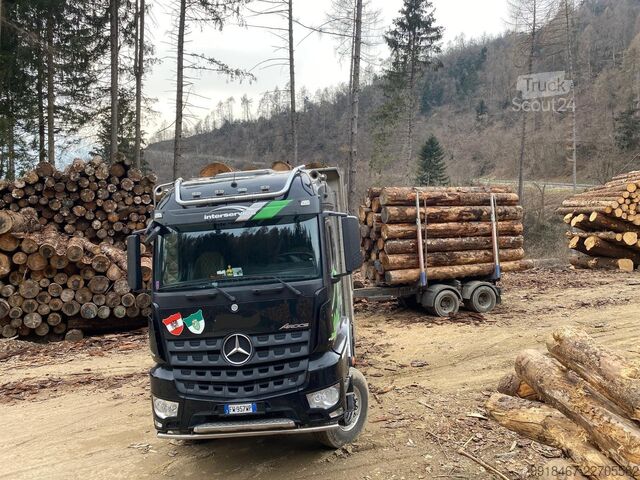 кран-манипулятор на шасси грузовика Mercedes-Benz arocs