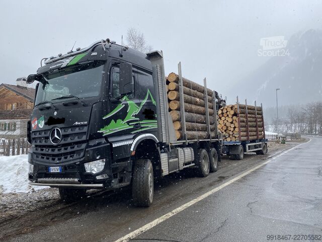 кран-манипулятор на шасси грузовика Mercedes-Benz arocs