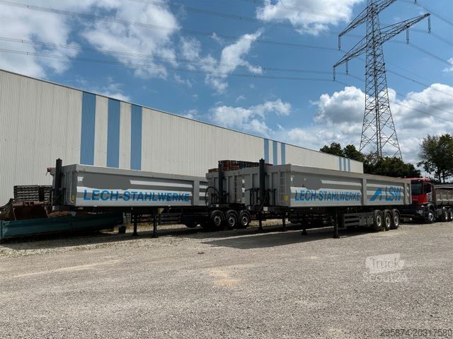 Semi-remorque benne REISCH RHKS-3-SG13 Kippmulde 50m3 Schrottmulde Abbruch