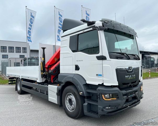 Кран, змонтований на вантажівці MAN TGS 18.470 BL/PK 14.502/19 m/Prit. 6,20 m/ 9 tkm