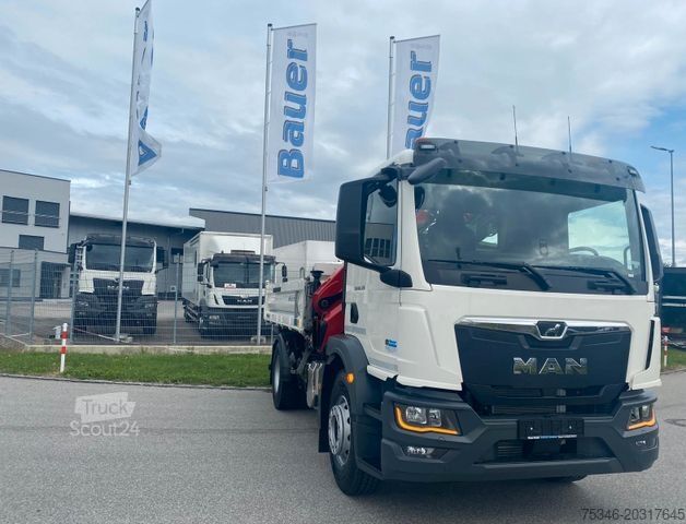 Кран, змонтований на вантажівці MAN TGM 18.320 /4x2/BL/Meiller/Kipper/Kran/15 m/ Neu