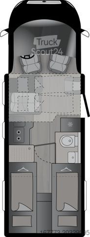 Halvintegreret autocamper Crosscamp EXPDN Teilintegriert T 7.4 E "Automatik"
