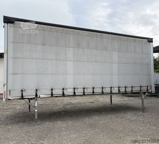 Caroserie interschimbabilă cu platformă și prelată Wecon Jumbo XXL Innen 3090 mm Hubdach Verzinkt