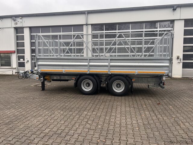 Tipper trailer Möslein TTD 19 AB  19 t Tandemkipper Tieflader, BreitbereifungGitteraufsatz