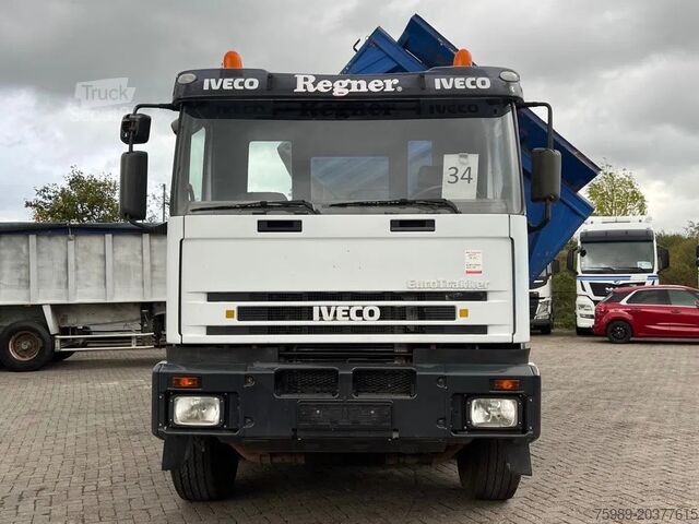 3-zijdige kipper Iveco Eurotrakker 340E37 8x4,  Manual injection,  STE...