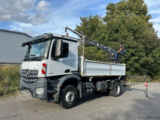 Sklápěcí vůz MERCEDES-BENZ Arocs 1840 BB 4x2 / Hiab 1100 RS79 + Greifer