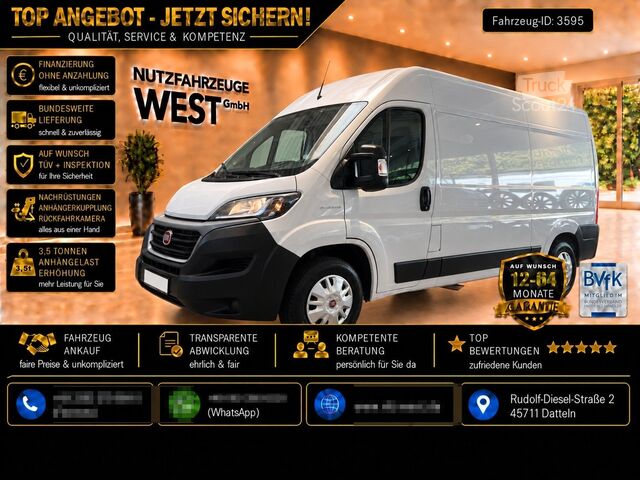 Aukštas mikroautobusas FIAT Ducato 2,3 Blue-HDI *Hoch+Lang*L2-H2*Garantie*