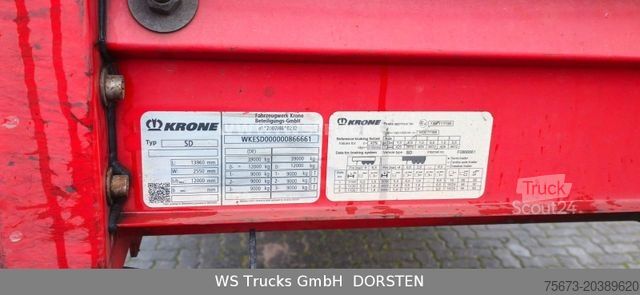 Auflieger mit Pritsche & Plane KRONE SDP 27 Paper Liner , BPW , XL Code