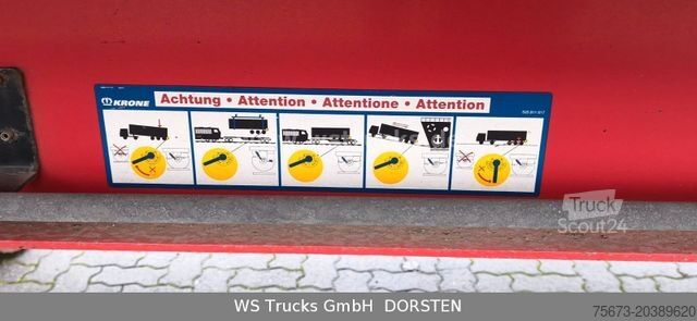 Auflieger mit Pritsche & Plane KRONE SDP 27 Paper Liner , BPW , XL Code