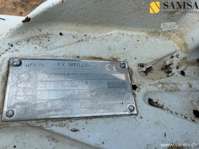 Skip truck MERCEDES-BENZ Axor1833 K/Meiler AK12MT/TÜV:11.2026/Blatt-Blatt