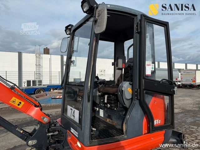 Мини багер KUBOTA KX61-3/SW/Planierschild/3981h/2x Löffel
