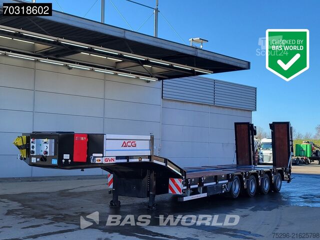 Chargeur bas GVN LOWBED 4 axles NEW! Lifting Axle + 2x Steering ...