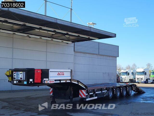 Chargeur bas GVN LOWBED 4 axles NEW! Lifting Axle + 2x Steering ...