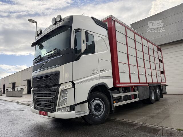 Camion per bestiame Volvo FH 13 500 6X2 26T EURO6 RETARDER  GANADE