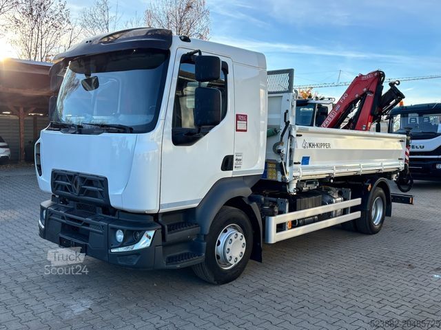 Trijų pusių savivartis sunkvežimis RENAULT D250 DTI8 Fassi F90B.1.22 E*FUNK*AHK*NEUWERTIG