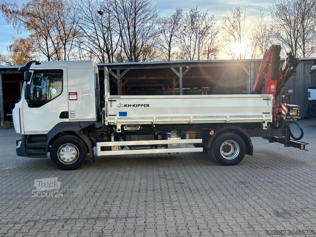 Trijų pusių savivartis sunkvežimis RENAULT D250 DTI8 Fassi F90B.1.22 E*FUNK*AHK*NEUWERTIG