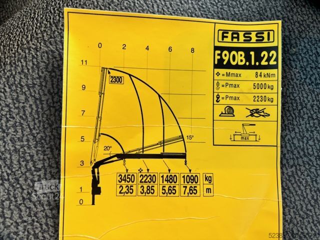 Trijų pusių savivartis sunkvežimis RENAULT D250 DTI8 Fassi F90B.1.22 E*FUNK*AHK*NEUWERTIG