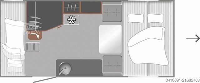 Caravane LMC e-dero 470 K Familienfreundlich Stockbetten