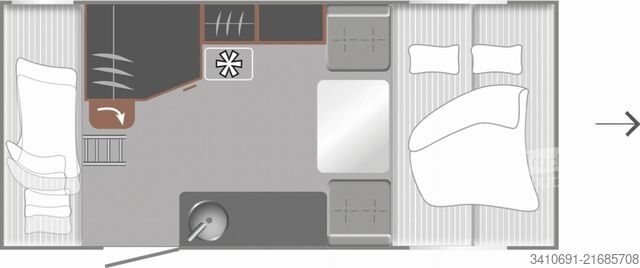 Caravane LMC e-dero 470 K Familienfreundlich Stockbetten