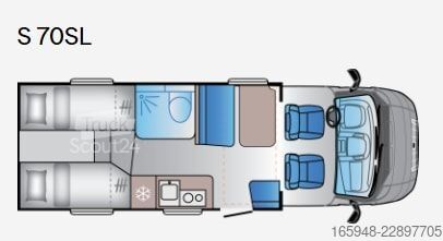 Halvintegrerad husbil Sun Living SUN LIVING S 70 SL Lite*Hubbett*Gr Kühlschrank