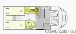 Halvintegrerad husbil ETRUSCO ETRUSCO 6.9 SB T-MODELL BASE